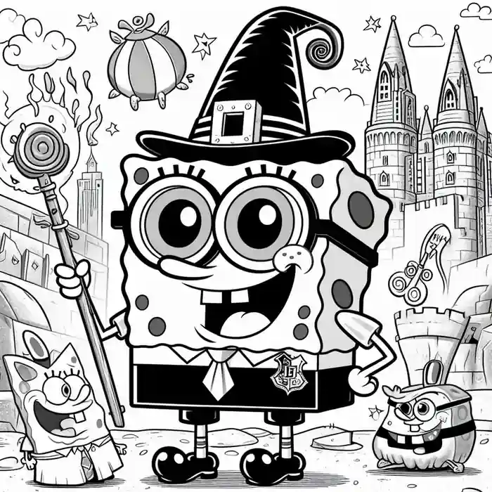 Dibujo de Bob Esponja Harry Potter para colorear 61-harry-potter-para-colorear-gratis-para-peque-as-brujas