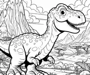 imagen de T-Rex para colorear