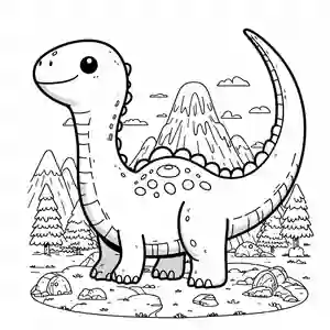 dibujo Diplodocus para colorear