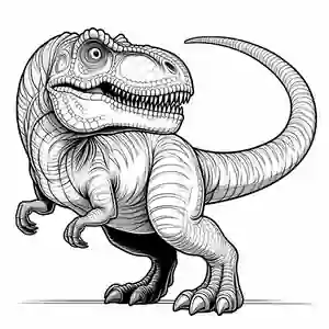 Dibujo de Tiranosaurios para colorear