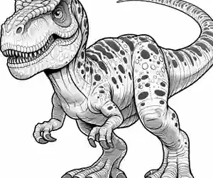 Dibujo de Dinosaurio Rex para colorear