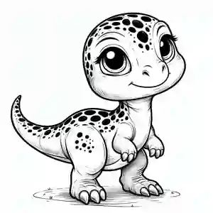 dibujo de una Cría de Dinosaurio para colorear