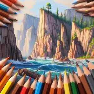 Paisajes para colorear de acantilados