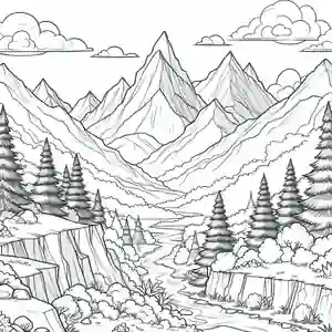 Montañas para colorear