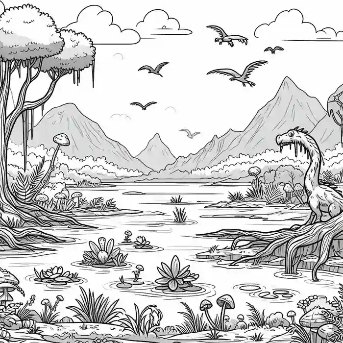 Dibujo de marismas para colorear