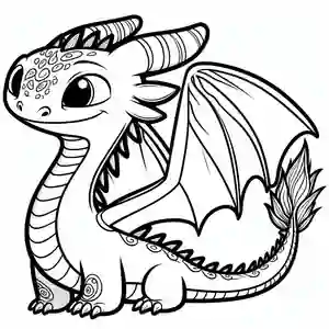 Imagen de dragón niños para pintar