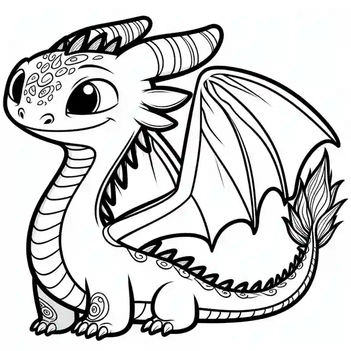 Dibujo de dragón niños para colorear
