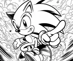 Imagen de Sonic señalando para pintar