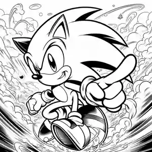 Imagen de Sonic señalando para pintar