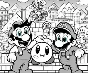 Imagen de Mario y Luigi para pintar