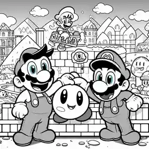 Imagen de Mario y Luigi para pintar