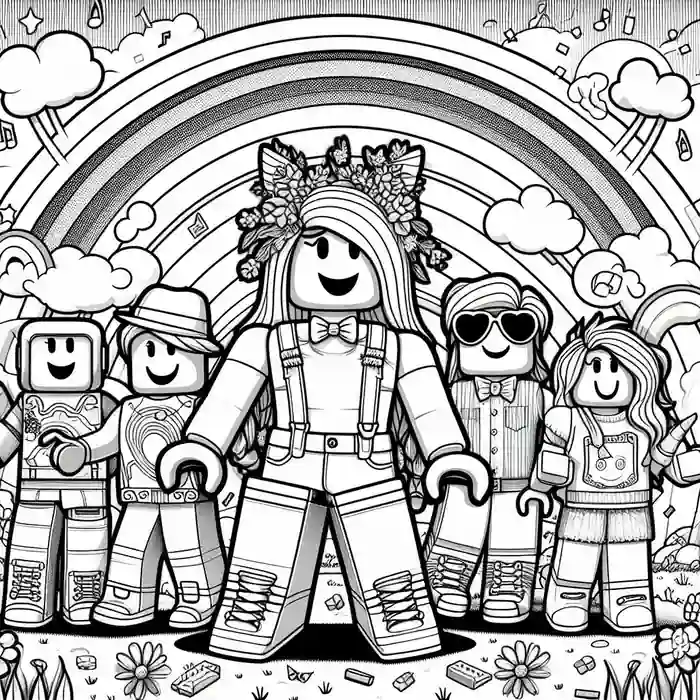 Avatares Roblox para colorear