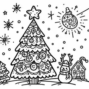 Imagen de árbol de navidad para pintar