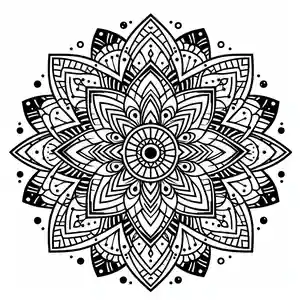 Imagen Mandala de Flores para pintar