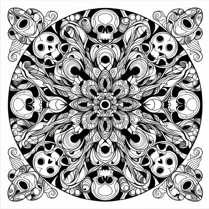 Imagen de Mandalas con caninas para pintar