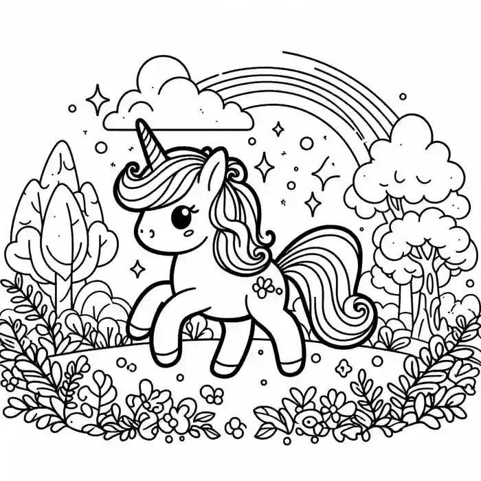 Dibujo de unicornio trotando para colorear dibujos-de-unicornios-para-imprimir-y-colorear-gratis-padres-frikis