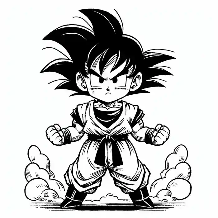 Imagen de Son Goku para pintar