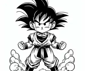 Dibujo de Son Goku para colorear