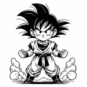 Dibujo de Son Goku para colorear