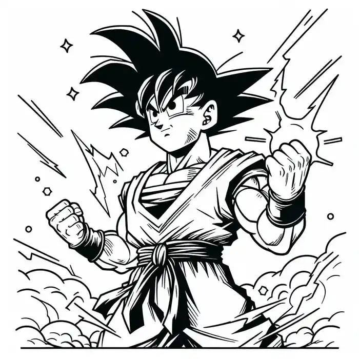 Imagen de Goku poder para pintar