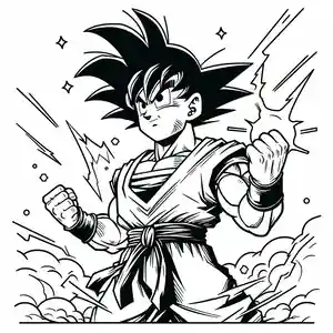 Dibujo de Goku poder para colorear