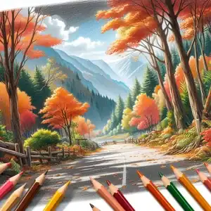 Paisajes Otoñales para colorear 