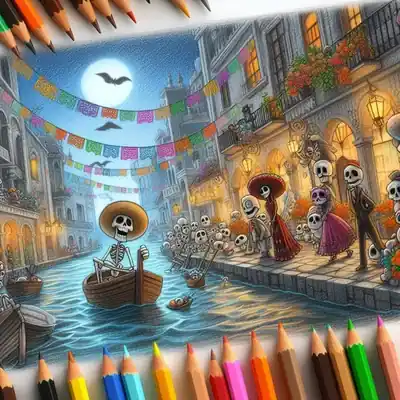 Dibujos del día de los muertos para colorear