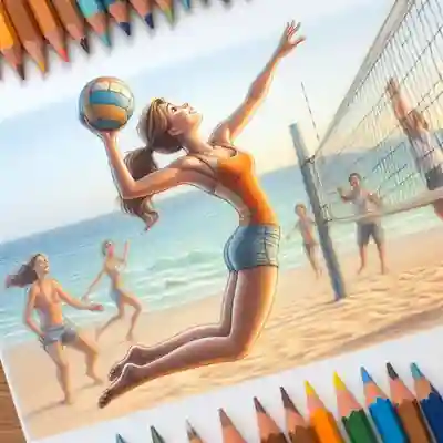 Imágenes de voleibol para colorear