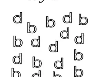 Imagen para colorear y ayudar con la d y b