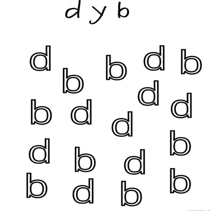 Dibujos para ayudar con la d y b