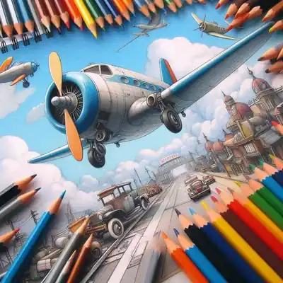 Dibujos de aviones para colorear
