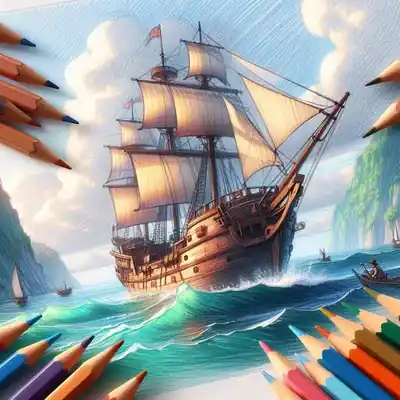 Dibujos de barcos para colorear