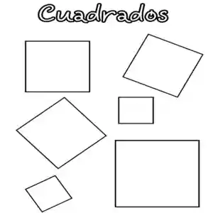 Dibujo para colorear de cuadrados