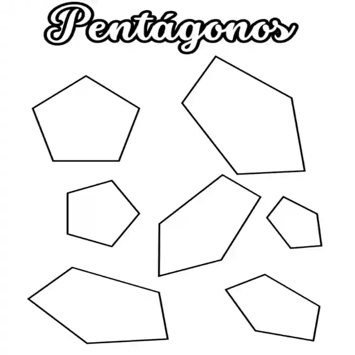 Dibujo para colorear de pentágonos