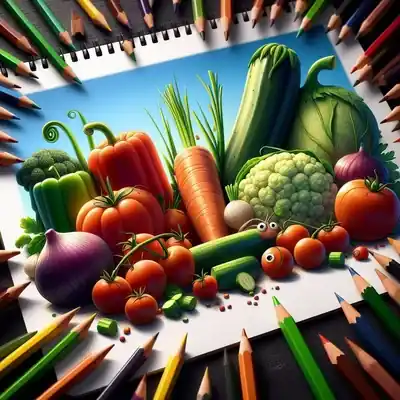 Dibujos de Verduras para colorear