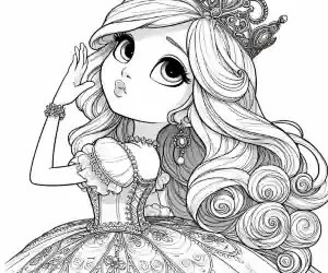 Dibujo de princesita para colorear
