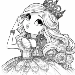 Dibujo de princesita para colorear