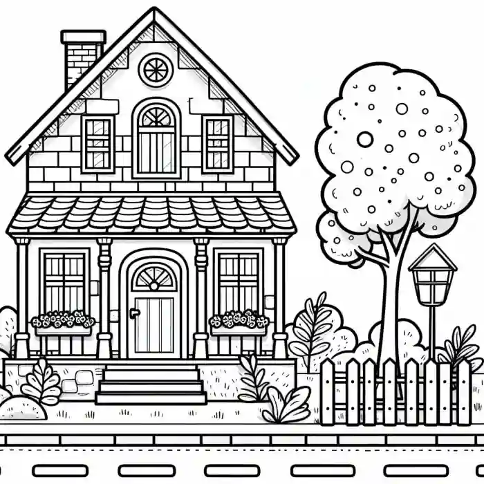 Imagen chalet para pintar