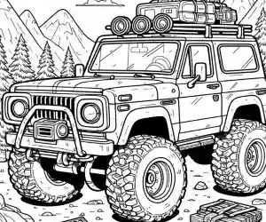 Imagen de carro todo terreno para pintar