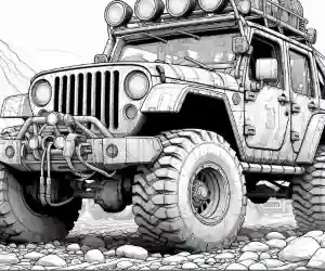 Dibujo de Jeep para colorear