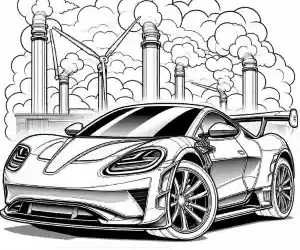 Dibujo carro deportivo para colorear