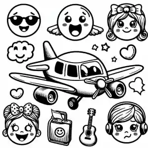 Imagen sticker para pintar de aviones