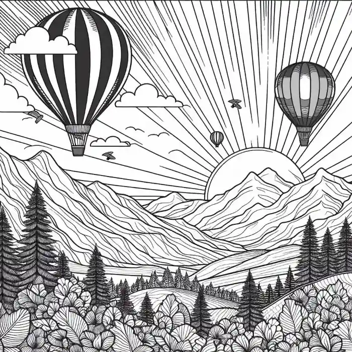 Imagen Globo aerostático para pintar