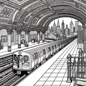 Imagen de Estación de metro para pintar