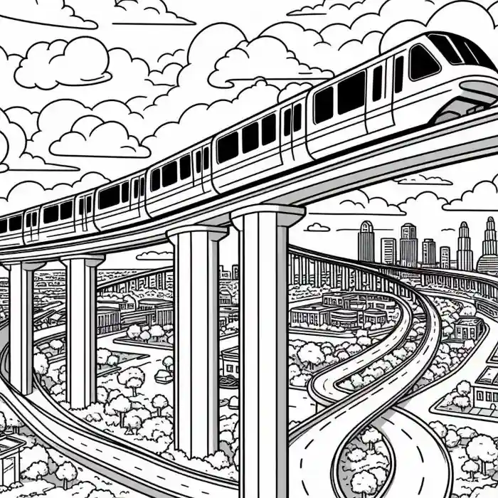 Imagen monorraíl para pintar