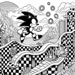 Imagen de Sonic en el juego para pintar
