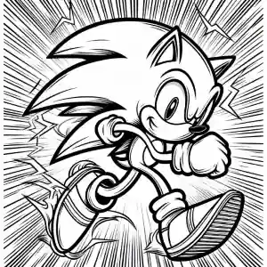 Imagen de Sonic el erizo para pintar