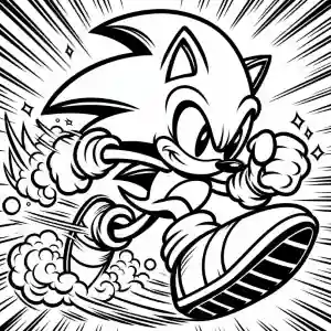 Dibujo Sonic en primer plano para colorear