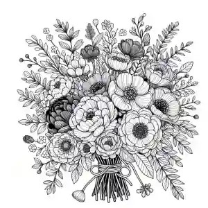 Imagen de ramo floral para pintar