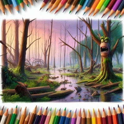 Dibujo de pantanos para colorear